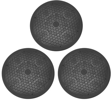 sourcing map 3Pcs 12 Rotating Swivel Stand with Steel Ball Bearings Black | 360 Degree Rotating Lazy Susan Turntable Organizer Round Rotating Plate for TV Sculpture Computers