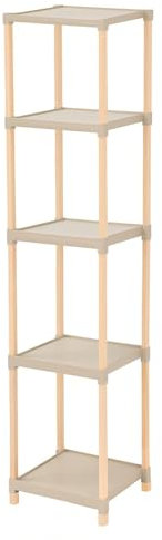 Allyson Badregal, Standregal, Badezimmerregal – Holzregal 5 Etagen, Leichte Montage. Vielseitig einsetzbar als Küchenregal, Aufbewahrungsregal, Kitchen Shelf Regale für Küche & Flur