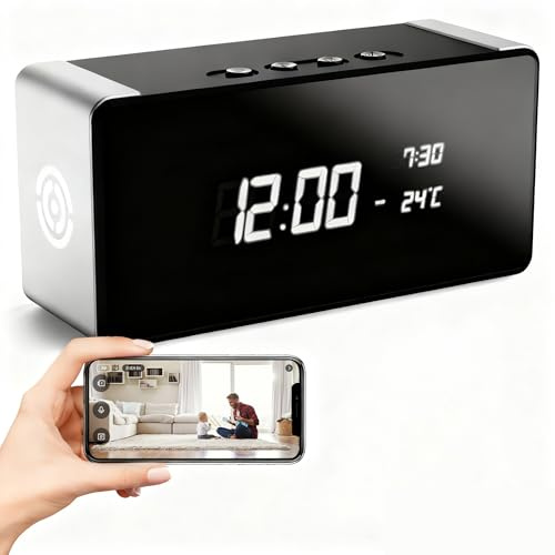 Tccbac La telecamera di sicurezza domestica nascosta è dotata di visione notturna, obiettivo grandangolare e funzione di rilevamento del movimento.