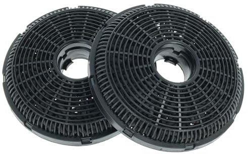vhbw 2x filtro a carboni attivi compatibile con Silverline 3444, 3450, 3420, 3440, 4140, 3290, 3300, 3129, 3265, 2242, 3457, 3472 cappe aspiranti