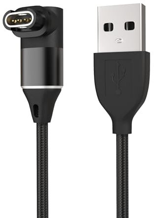 Sinoacc Charger Compatible with Garmin Watch 100cm 90-Degree Braided USB Charging Cable Cord for Fenix/Forerunner/Venu/Instinct/Vivoactive/Tactix/Approach/Vivomove/Quatix Watch