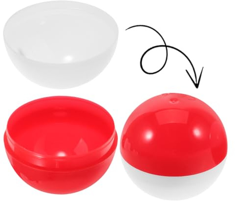 HANABASS 50 Stück Leere Kugeln ∅50mm - Teilbare, wiederverwendbare Plastikkugeln zum Befüllen für Bingo, Kinderparty, Gewinnspiele, Partyspiele