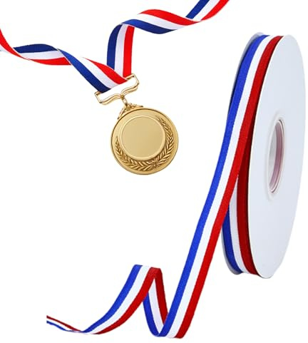 Nationalband 15 mm x 50 Yards Frankreich Band Geschenkband Schleifenband Dekoband Stoffband Satinband für Basteln, Dekorieren & Verpacken von Geschenken zu jedem Anlass