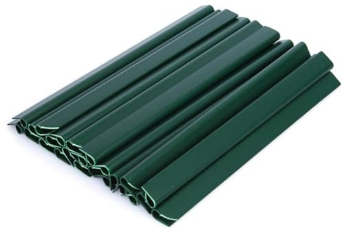FSROOMZ 24 Stück Befestigungsklemmen für Sichtschutzstreifen Grün | Alterungsbeständiges PVC, für Garten Balkon Zaun, Maschenhöhe 20 cm, Klickverschluss werkzeuglos UV-stabil