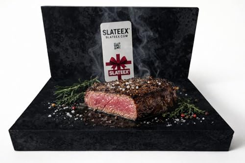 Heißer Stein 25x15x3 cm aus Speckstein – Premium Grillstein & Steakplatte – Lavastein aus Italien – Naturstein mit hoher Wärmespeicherung