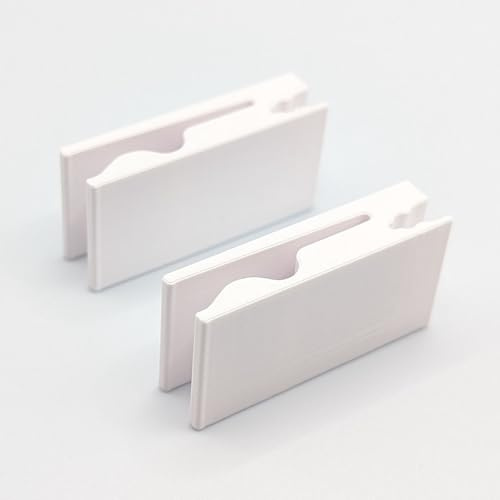 2 Stück Kabelclip Ersatz passend für Leifheit Bügeltisch und Bügelbrett | Kabelhalterung Weiß Kunststoff Reparatur Zubehör Austausch Montage Ersatzteil