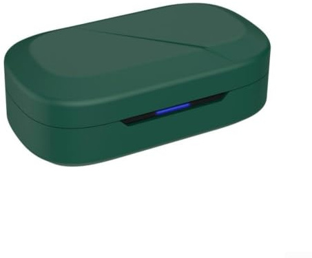 Kompakte Tragetasche für offene ROG Ohrhörer – leichter tragbarer Schutz vor Staub und Stößen – rote Hartschalentasche 12 x 4 x 6 cm (Olivgrün)