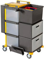 Desinfektionswagen Vermop Shopster Pre Wash 2 modularer Reinigungswagen mit viel Stauraum