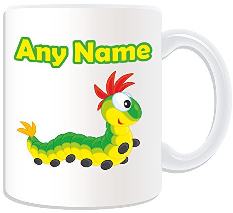 UniGift Tasse mit Raupen-Motiv, Weiß
