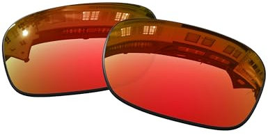 OOWLIT Ersatzgläser kompatibel mit Oakley Jupiter Squared Sonnenbrille Fire nicht polarisiert