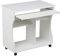 Yaheetech Scrivania per PC Tavolo da Studio Scrittoio Compatto Mobile Porta PC con Tastiera Estraibile Studio Mobiletto Ufficio Potra PC con 4 Ruote Bianca