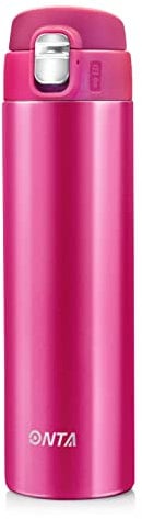 ONTA Termo Tazas, Botella de Agua Deportiva de Vacío Aislada, 17OZ/500ML Mantiene Frío 20 Horas, Caliente 12 Horas Botella de Agua de Acero Inoxidable y Termo a Prueba de Fugas Taza de Café de Viaje