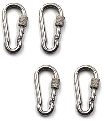 M10 Karabiner mit Schraubverschluss 304 Edelstahl Kletter karabinerhaken Packung mit 2