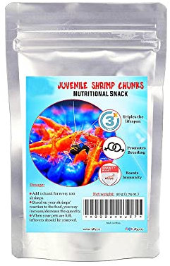 SunGrow EBI DAMA Garnelenfutter, 30 Grams, Erhöhen Sie die Garnelenpopulation, Komplette Diät Stiefel Immunsystem