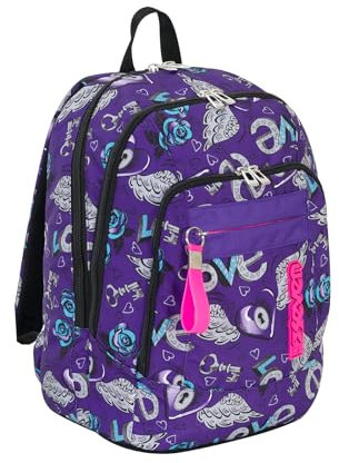 Zaino scuola advanced SEVEN - KEYS - Viola - 30 LT - inserti rifrangenti - Supporto USB