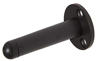 Access Hardware Skirting Matte Black Door Stop – 75mm with Buffer