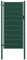 vidaXL Zauntor Gartentür Gartentor Zauntür Hoftor Hoftür Pforte Gartenpforte Einfahrtstor Gartenzaun Tor Tür Einzeltor PVC und Stahl 100x204 cm Grün