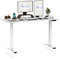 FLEXISPOT Hemera Höhenverstellbarer Schreibtisch (120 x 60 cm), Mit Memory-Steuerung und Softstart/-Stop& integriertes Anti-Kollisionssystem, Weiß Gestell + Weiß Tischplatte