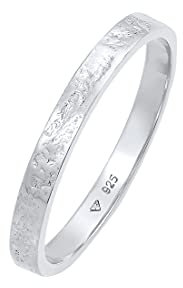 Elli Ring Damen Band Partner Basic Organic Look in 925 Sterling Silber