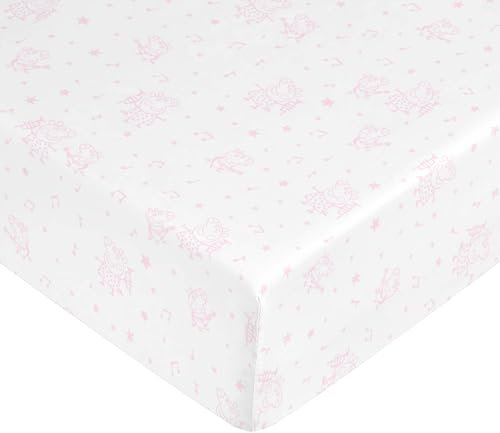 Belum Peppa Wutz Spannbettlaken aus 100% Baumwolle, für 90 cm breite Betten, verstellbares Spannbettlaken, Spannbetttuch aus weicher Baumwolle, elastisches Spannbetttuch