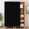 Liveinu Rideaux Armoire pour Armoire de Cuisine, Salle de Bain, Rideau Anti-poussière pour étagères, Panneau Mural,Installation Crochet et Boucle 120x150cm （L x H Noir