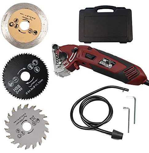 Jieotwice Mini-Kettensäge, Elektrische Kreissäge, Multifunktionale Metallsäge, Mini Cutter für Metall/Holz/Kunststoff