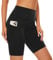 SIMIYA Radlerhose Damen, Kurze Leggings mit Handytasche Blickdichte High Waist Sporthose Damen Kurz, Sport Shorts für Gym（Schwarz,M）
