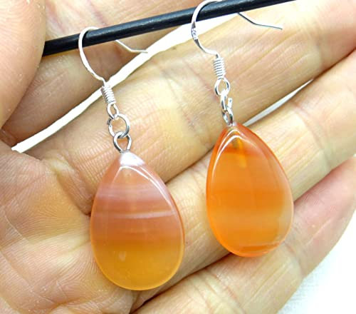 MIDJ Frauen Ohrringe, Damenohrringe Hängend Wassertropfen Anhänger Ohrring Boho Chakra Orange Kristalltropfen Ohrringe Für Damen Hochzeit Charme Ethnischer Schmuck