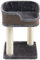 GYMAX Petit Arbre à Chat 2 Niveaux 35x35x50CM&Base Stable, Arbre à Chat Charge 10KG Surface de Repos en Peluche & 2 Griffoirs en Sisal, pour Dormir, Jouer & Gratter (Gris)