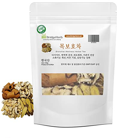 BridgeHerb | Bronchial Wellness Herbal Tea (목보호차) | 4oz/120g | Traditional Korean Herbal Blend | Product of Korea | GMP Approved
