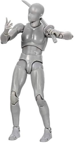 AXITWXIT Action Figures Body-Kun & Body-ChanPVC Figure Model Drawing for S H Figuarts with Box for Artists (Grey, Body-Kun)