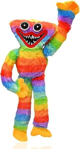 wiztex Hacki Backi Kuscheltier, 40cm Regenbogen Weiches und lustiges Plüschtier | Wurstmonster Horror Plüschtier für Jugendliche und Spielefans