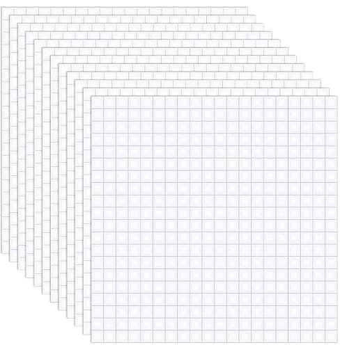 Zocipro 4800Pcs Double Sided Sticky Foam Pads, 5mm 3D Adhesive Foam Pads, White Foam Sticky Pads Foam Sheets for Scrapbook, Party, Wedding, DIY Art, Office Supplies (12 Sheets)