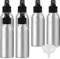 BPZXL 6 Piezas Rellenables 150ml Botella de Aluminio con Bomba en Negro Niebla Fina Atomizador, para Perfumes Viajes y rtículos de Agua Cosmético