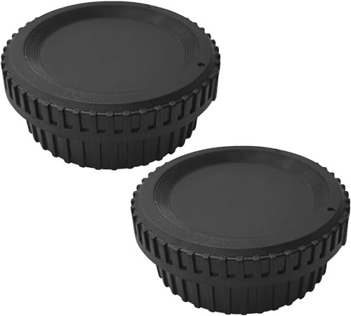 Body Cap + Rear Lens Cap Cover for Nikon F AI Mount D5600 D5500 D5300 D5200 D5100 D3500 D3400 D3300 D3200 D3100 D90 D80 D70 D70S DSLR Camera(for Accessories),Hxdzieory [2 Pack]
