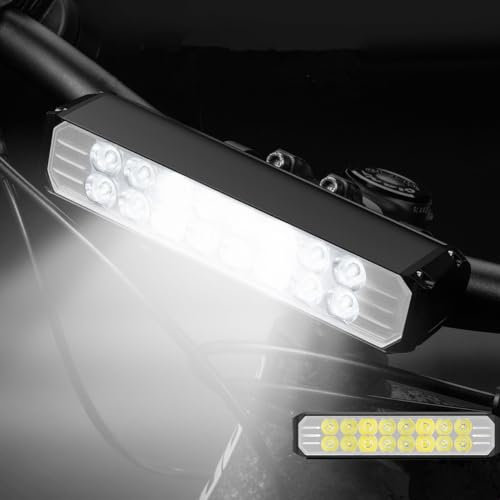Faros de Bicicleta, WASAGA 3000 Lúmenes Reales 16 LED Luces Delanteras de Bicicleta Profesionales con Batería Incorporada de Gran Capacidad para el Modo de Luz Más Brillante para Trabajar 3 Horas