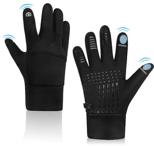 flintronic Fahrradhandschuhe, Wasserdicht Thermohandschuhe, Touchscreen Handschuhe Herren, Winter-Winterhandschuhe Fahrradhandschuhe, rutschfest Handschuhe Für Fahrrad Wandern Bergsteigen