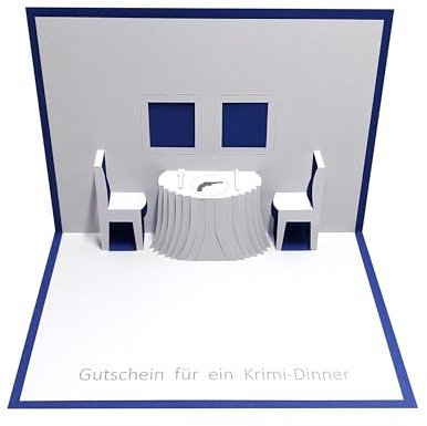 Gutschein - Krimi-Dinner - Pop up Karte