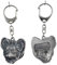 Art-Dog Niedlicher Hundeschlüsselanhänger - Exklusive Kollektion Papillon Schlüsselanhänger Hund - Versilberte Keyring mit 2,5 cm Schloss - 4,7x4,2x9,9cm