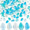 SUNNYCLUE 150 Stück 5 Farben 10 mm Glastropfenperlen Wassertropfenperlen Tropfenform Wassertropfen Funkelndes Kristallglas Transparente Lose Perlen Charms Bulkware Für Die Schmuckherstellung Perlen DI