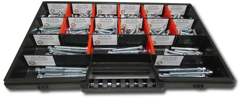 300 tlg Zylinderschrauben Sortiment M5 // 6mm-60mm Schrauben Set Schraubenbox DIN 912/ISO4762 Bolzen Vollgewindeschrauben Maschinenschrauben Gewindeschrauben Zylinderkopfschrauben