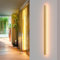 AOLED LED Wandlampe Innen Bambus Holz Wandleuchte 3000K Flurlampe Schlafzimmerlampe, Wohnzimmerlampe 35W 115CM Wandbeleuchtung für Balkon Treppenhaus Wohnzimmer Kinderzimmer Schlafzimmer