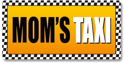 WZCNDIDI Mom's Taxi Magnet Aufkleber, 12,7 x 20,3 cm, Automobil-Magnet für Auto, LKW, SUV, bietet Transportdienst, Taxi-Schilder,