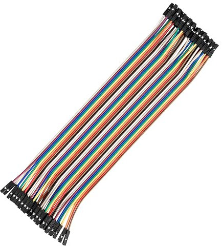 VoltMate Jumper Wire Kabel 40 STK je 20 cm | F2F | Dupont Kabel kompatibel mit Arduino, Raspberry Pi und jedem Breadboard
