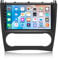 CAMECHO Android 13 Autoradio mit Navi für Mercedes Benz C Klasse W203 W209 C180 C200 2005-2009,9 Zoll Bildschirm Doppel Din Radio mit Bluetooth FM/RDS Mirror Link WiFi SWC