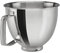 Kitchen-Aid Bol pour Batteurs sur socle Kitchen-Aid bol mélangeur en acier inoxydable avec poignée, Accessoire de Cuisson Fouet, Crochet Pétrisseur