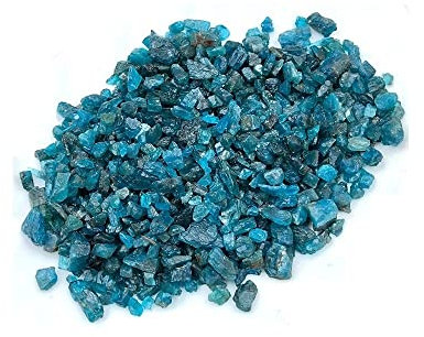 OSBCMZGE Haussammlung 50 g / 100 g Packung Lot Natürlicher Blauer Apatit Kristall Steinsplitter Kies Heim Raumdekoration DIY Aquarium(Size:100g Pack)