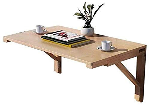 ASerZenith Klappbarer Wandtisch - Massivholz-Wandtisch, Esstisch, Computertisch, Schreibtisch, Arbeitstisch, Größe optional, platzsparend, 120 x 60 cm
