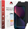 Mobitel 3 Pack Privacy Glass Screen Protector for iPhone 13, 13 Pro, and iPhone 14 6.1 inch 9H Hardness Bubble Free Shatter Free, Anti Spy, Anti Scratch, Privacy Angle, Case Friendly Easy Installation