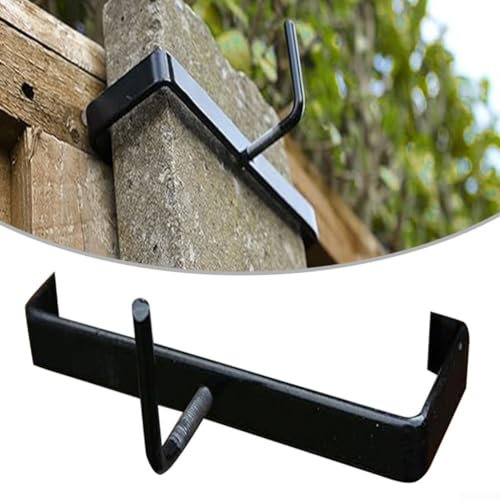 Clip per pali in cemento, staffe di sicurezza per pali di recinzione, cemento o legno, kit di staffe in acciaio con base di ancoraggio regolabile per fondazione in calcestruzzo da 10 cm